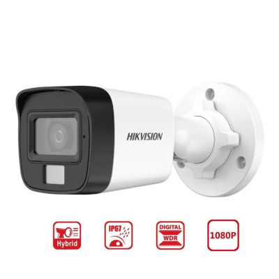 Camera Hikvision Ngoài Trời Smart Hybrid Light Hikvision DS-2CE16D0T-EXLPF 2MP 1080P, 20m, Ánh Sáng - Hàng chính hãng