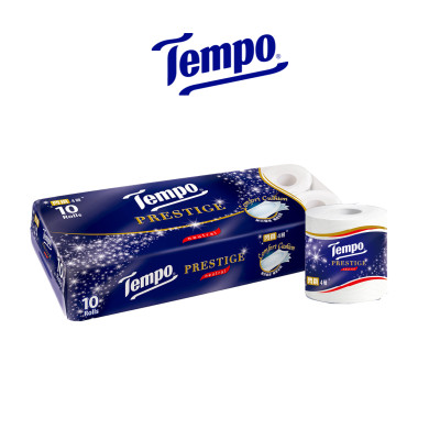 Lốc 10 Cuộn Giấy Vệ Sinh Tempo Prestige - Không mùi