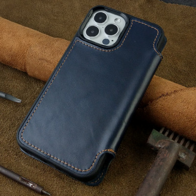 Bao Da cho Iphone 14 Pro Max Luxury Handmade Da Bò Thật