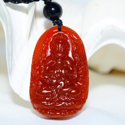 Phật Bản Mệnh Đá Mã Não Đỏ_Phật bản mệnh cho người mệnh Hỏa, mệnh Thổ_Mặt Phật đá phong thủy