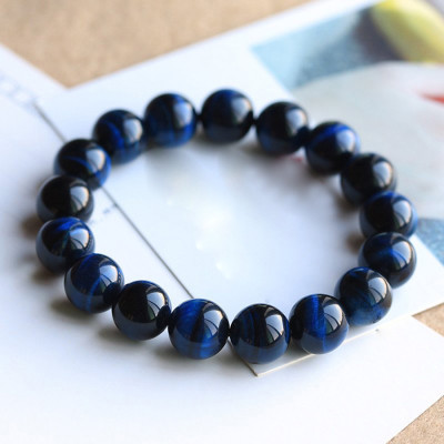 Vòng Tay Đá Mắt Hổ Xanh Dương 12MM 