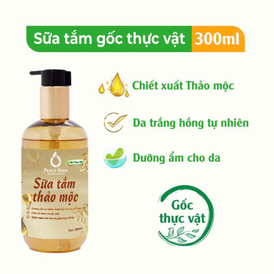 Combo Sản Phẩm Gốc Thực Vật STC1 Peace Mass - Sữa Tắm Thảo Mộc 300ml + Nước Rửa Tay 340ml  (Thuộc nhóm Sản phẩm Lành tính /  Sinh học)