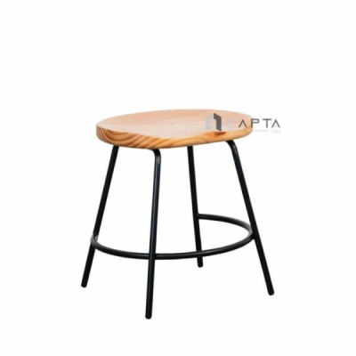 Ghế cafe mặt gỗ chân sắt CB Tractor 2A-45W Nội thất Capta 