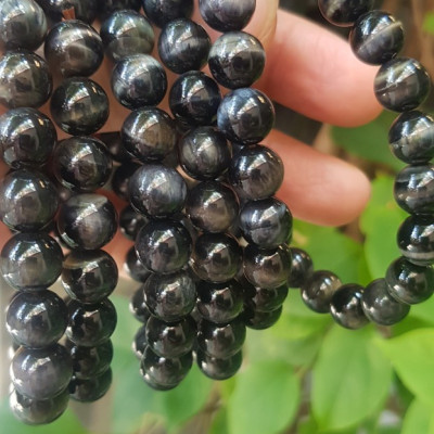 Vòng tay chuỗi đá mắt hổ tự nhiên đen xanh size hạt nhỏ 8mm 21 hạt bóng đẹp cung sanh nữ mệnh thủy mệnh mộc đeo may mắn đá tự nhiên tốt sức khỏe công việc tốt đẹp tài lộc hanh thông xinh tay rẻ đẹp ạ