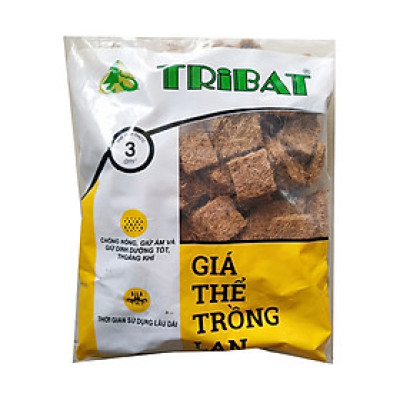 Xơ dừa giá thể trồng lan đã xử lý Tribat (Gói 3 lít )