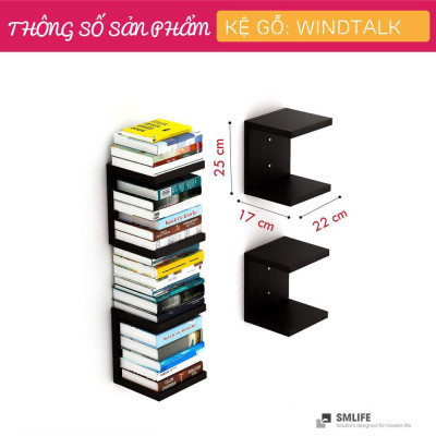 Kệ gỗ trang trí trưng bày hiện đại SMLIFE Windtalk
