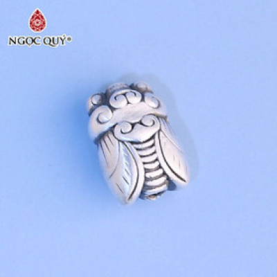 Charm bạc ngọc thiền xỏ ngang - Ngọc Quý Gemstones