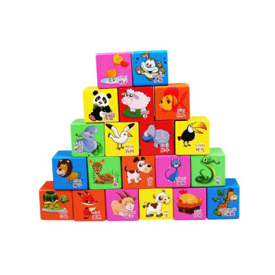 Đồ chơi xếp hình 100 khối gỗ nhiều hình dạng, màu sắc