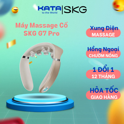 Máy Massage Cổ SKG G7-Pro với 9 Đầu rung độc lập, Hồng ngoại Chườm nóng thư giãn, giảm đau mỏi cổ