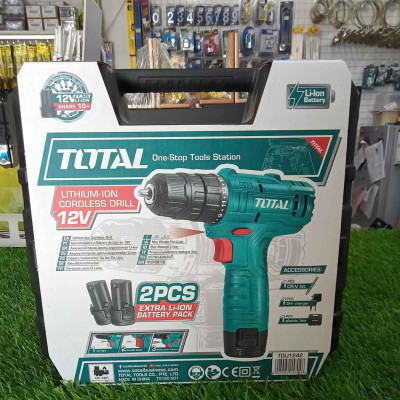 MÁY KHOAN VẶN VÍT DÙNG PIN 12V S12 (0.8-10MM) (02 PIN VÀ 01 SẠC) TOTAL TDLI1242 - HÀNG CHÍNH HÃNG