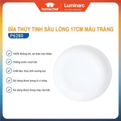 Đĩa/Bộ 4 đĩa (dĩa) thủy tinh sâu lòng Luminarc Friend