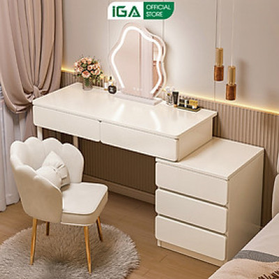 Bàn trang điểm thông minh kèm tủ nhiều ngăn kéo thương hiệu IGA - GM142