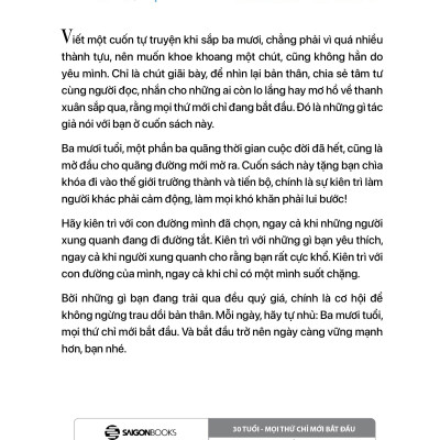 30 tuổi - mọi thứ chỉ mới bắt đầu  - Tác giả Lý Thượng Long