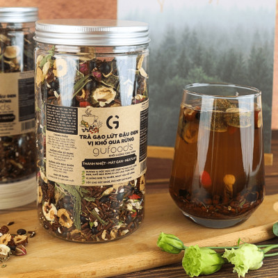 Trà gạo lứt đậu đen GUfoods vị Khổ qua rừng (Mướp đắng rừng) - Hương vị độc đáo, Giải nhiệt hiệu quả, Healthy, Eat clean