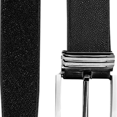 Thắt Lưng Nam Da Cá Đuối Bản Lớn Đầu Kim Huy Hoàng HT4504 - Đen