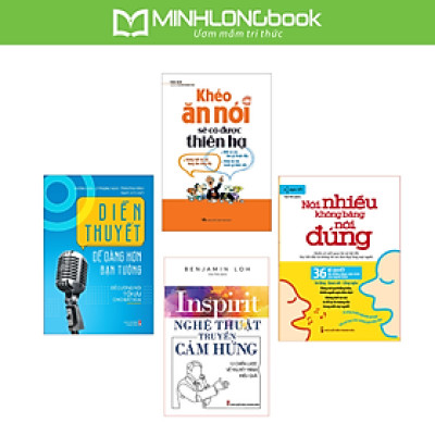 Sách: Combo Nghệ Thuật Truyền Cảm Hứng + Khéo Ăn Nói + Nói Nhiều Không Bằng Nói Đúng + Diễn Thuyết Dễ Hơn Bạn Tưởng