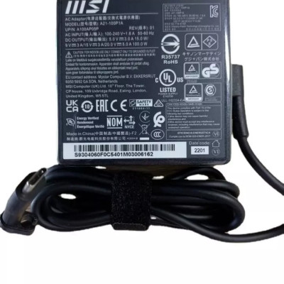 Sạc MSI 100W AC Adapter Type C Charger MSI Prestige 14 A12UC Laptop Notebook hàng nhập khẩu kèm dây nguồn