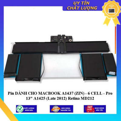 Pin dùng cho MACBOOK A1437 Pro 13" A1425 (Late 2012) Retina MD212 - Hàng Nhập Khẩu New Seal