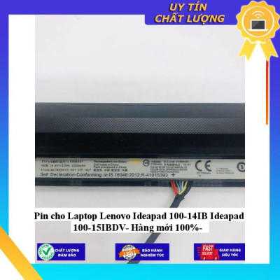 Pin cho Laptop Lenovo Ideapad 100-14IB Ideapad 100-15IBDV - Hàng Nhập Khẩu New Seal