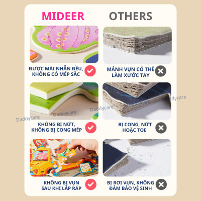 Xếp Hình Cho Bé 3, 4, 5 Tuổi cấp độ Mideer puzzles Level Up 2 Animal đồ chơi trí tuệ cho bé