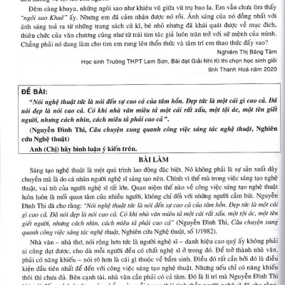 Những bài văn đạt giải học sinh giỏi cấp Tỉnh - Thành phố Toàn Quốc (THPT)(2025)(Dùng chung các bộ SGK)