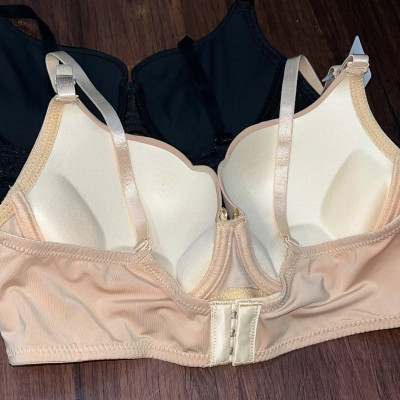 Áo Lót Hoa Giấy Trơn Mút Mỏng Có Gọng Bản 3/4 Form Nâng Ngực Đẹp