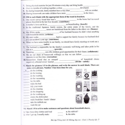 Bài tập tiếng anh 10 - Global Success - Kết nối tri thức (Tặng kèm đáp án qua file)