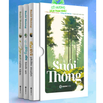 Sách - Làm mới vườn tâm, Sống đời bình an, Thả trôi phiền muộn (Bộ) - Tác Giả Suối Thông (SGB)