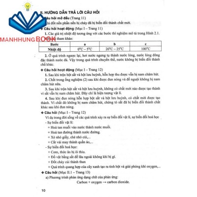 Sách-Hướng Dẫn Trả Lời Câu Hỏi Khoa Học Tự Nhiên 8 (Dùng Kèm SGK Kết Nối Tri Thức Với Cuộc Sống)