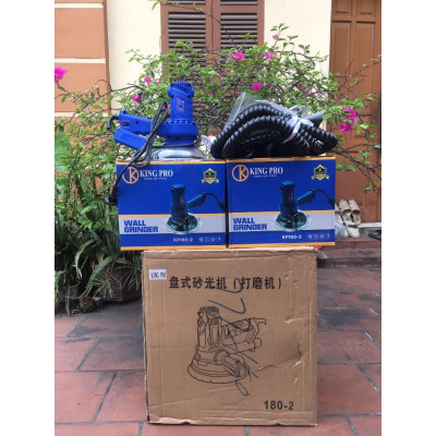 Máy Đánh Bóng Tường Làm Sơn Bả KING PRO 180-2 Công Suất 720W- Đầy đủ phụ kiên đi kèm.