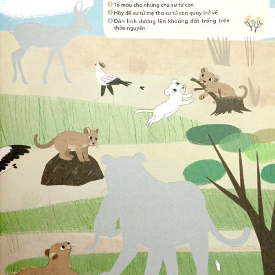 Sticker Bước Vào Thế Giới Thiên Nhiên Kỳ Thú - Tập 1 - Băng Qua Thảo Nguyên Châu Phi