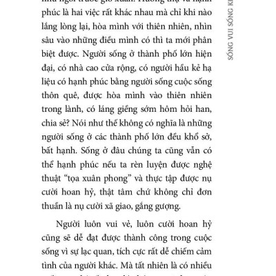 Sống Vui Sống Khỏe (Tái Bản)