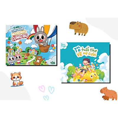 Sách - Tô Màu Cuộc Sống Muôn Màu Cùng Bu + Tô Tuổi Thơ Vẽ Vụ Cười   - Combo 2 Cuốn - Việt Thư