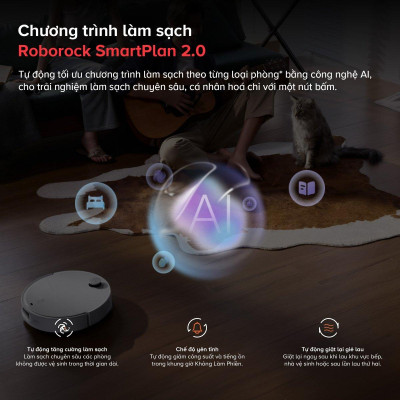 Robot Hút Bụi Lau Nhà Roborock Qrevo EdgeT Lực 18.500 Pa, Giặt Nước Nóng - Hàng Chính Hãng