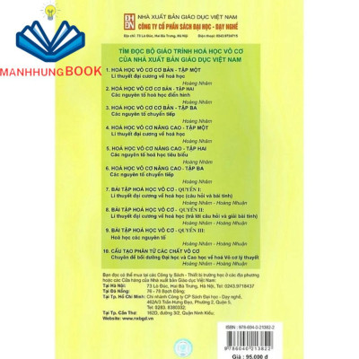 Sách - Bài Tập Hoá Học Vô Cơ, Quyển I, Lý Thuyết Đại Cương Về Hoá Học (Câu Hỏi Và Bài Tính)