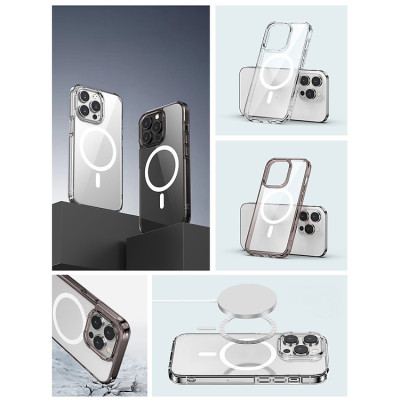 Ốp lưng trong cho iPhone 15 Pro Max / 15 Pro hiệu Likgus Crystal sạc nam châm từ tính, chống ố vàng, bảo vệ camera - Hàng nhập khẩu