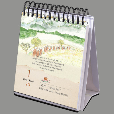 Lịch Bàn 2024 - Xuân Đoàn Tụ, Ta Bên Nhau - Thích Nhất Hạnh