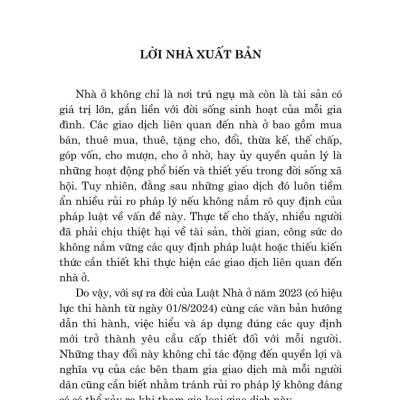 Lưu ý trong giao dịch nhà ở, cách phòng ngừa và xử lý rủi ro