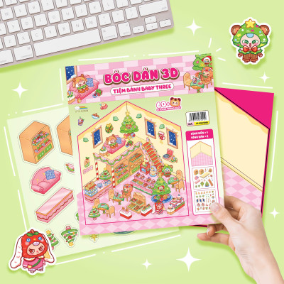 Sách - Bóc Dán 3D - Tiệm Bánh Baby Three