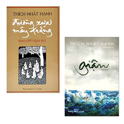 Combo 2 Cuốn Sách Của Tác Giả Thích Nhất Hạnh Hay- Đường Xưa Mây Trắng - Theo Gót Chân Bụt+Giận