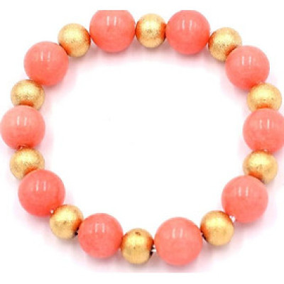 Vòng tay phong thủy - thạch anh hồng đào 10 ly VTAHDHVT1 - hợp mệnh Hỏa, mệnh Thổ