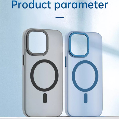 Ốp lưng chống sốc cho iPhone 14 Pro (6.1 inch) hỗ trợ sạc Maqsafe hiệu WIWU PC Ultra-thin Frosted Magnetic Case (mặt lưng nhám mờ, gờ bảo vệ Camera 0.5mm) - hàng nhập khẩu