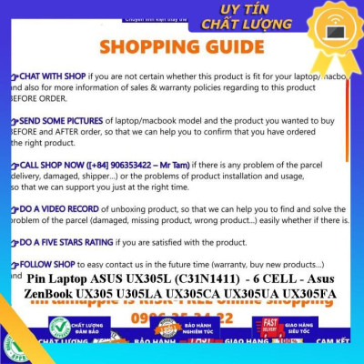 Pin dùng cho Laptop ASUS UX305L (C31N1411) Asus ZenBook UX305 U305LA UX305CA UX305UA UX305FA - Hàng Nhập Khẩu New Seal