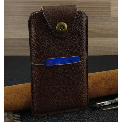 Bao Da Rút cho Iphone 12 Pro Max 13 Pro Max 14 Pro Max Có Quai Cài Da Bò Hạt