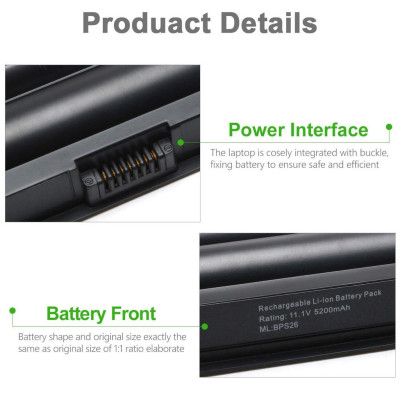 Pin Tương Thích Cho Laptop Sony Bps22 - 6 Cell - Vaio Vpcea Vpceb Vpcec Vpcee Vpcef - Hàng Nhập Khẩu New Seal TEEMO PC TEBAT1419