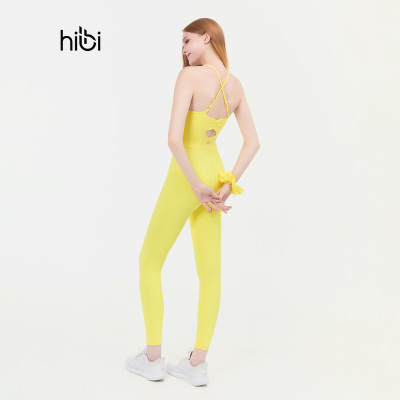 Bộ tập Yoga Gym Jumpsuit Hibi Sports J606 kiểu phối nơ lưng, kèm mút ngực, chất vải cao cấp
