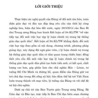 Sách - Giáo Trình Lịch Sử Đảng Cộng Sản Việt Nam (Dành Cho Bậc Đại Học Hệ Không Chuyên Lý Luận Chính Trị)