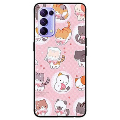 Ốp lưng dành cho Reno 5 - Reno 5 Pro - Realme 7 - Realme 7 Pro mẫu Họa Tiết Mèo Nơ