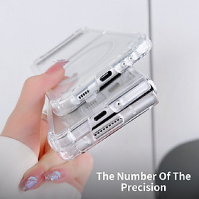 Ốp lưng chống sốc trong suốt hỗ trợ sạc Maqsafe cho Samsung Galaxy Z Flip 3 / Z Flip 4 hiệu Likgus Maqsafe Magetic Case siêu mỏng 1.5mm, độ trong tuyệt đối, chống trầy xước, chống ố vàng, tản nhiệt tốt - hàng nhập khẩu