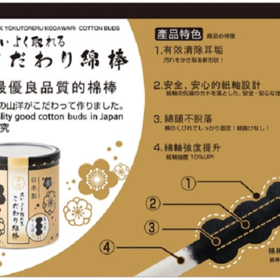 Hộp 150 tăm bông ngoáy tai than hoạt tính đầu xoắn Sanyo Swab - Made in Japan